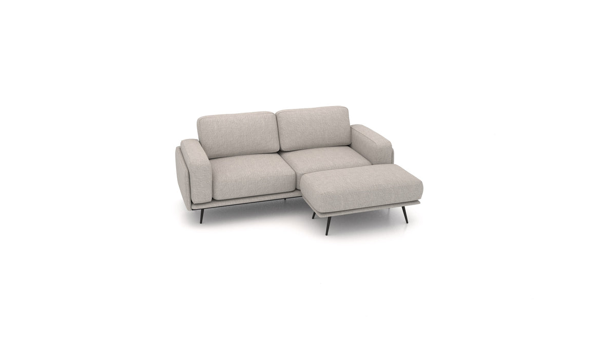 OIKO S, modulares Sofa von FEYDOM im Stoff Phoenix FE-84 Middle Grey
