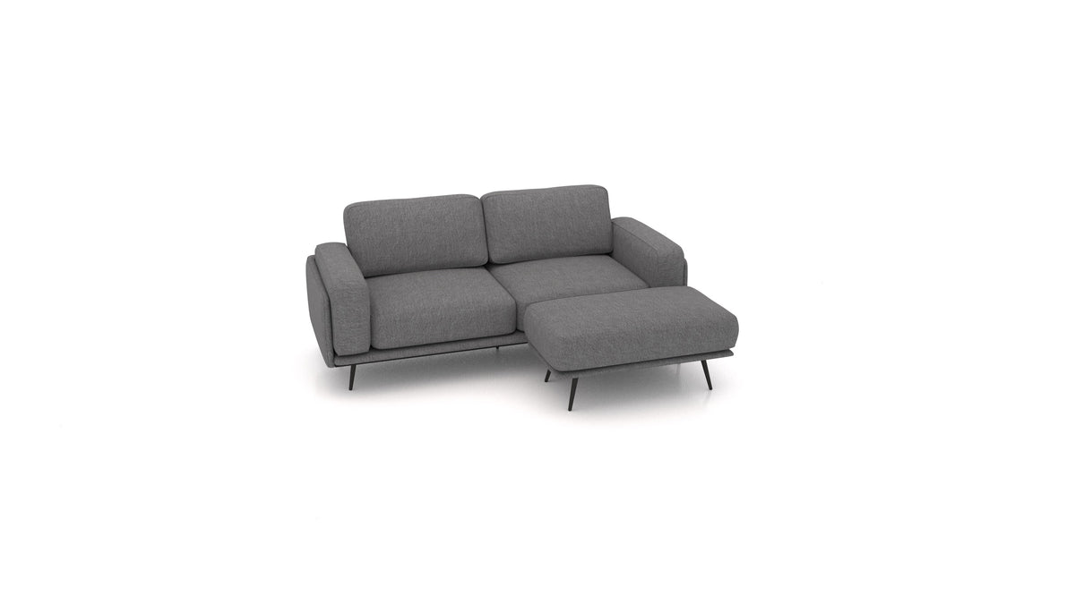 OIKO S, modulares Sofa von FEYDOM im Stoff Phoenix FE-92 Dark Grey