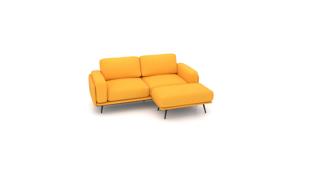OIKO S, modulares Sofa von FEYDOM im Stoff Mollia FF-16 Yellow