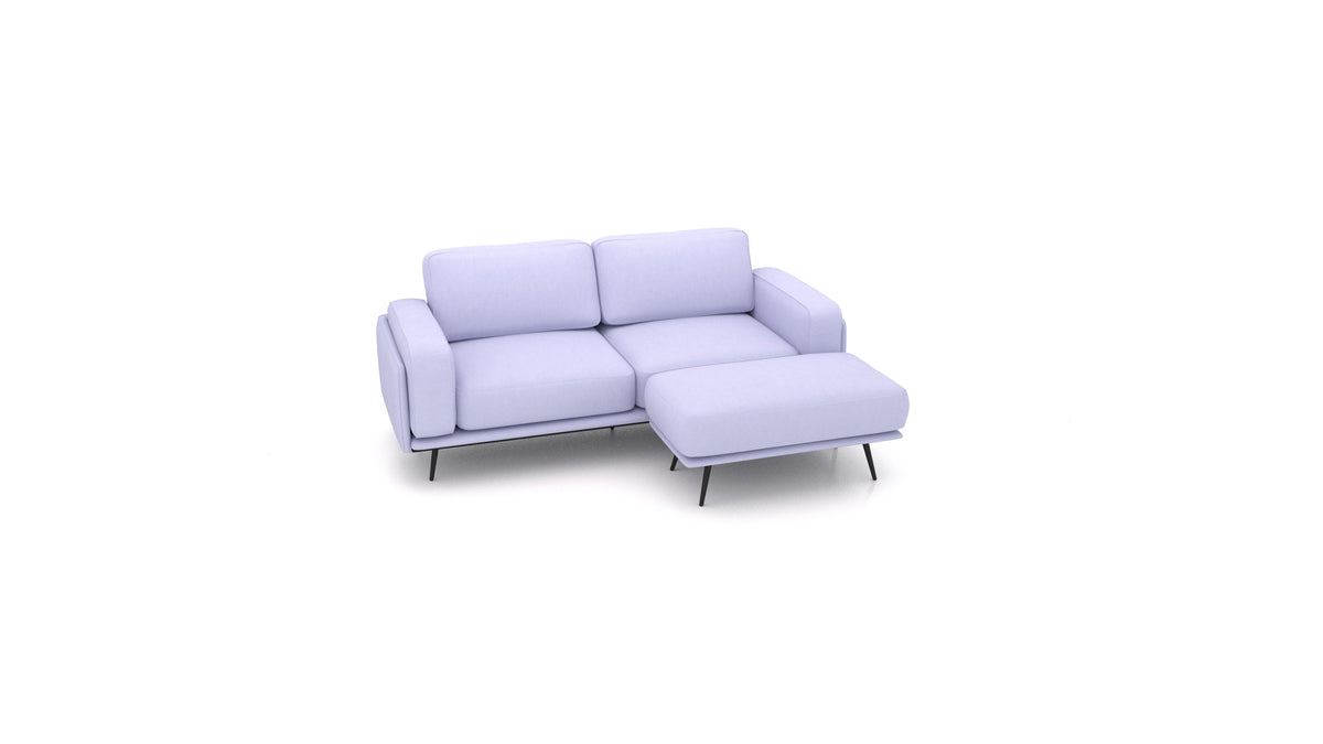 OIKO S, modulares Sofa von FEYDOM im Stoff Mollia FF-17 Lavander