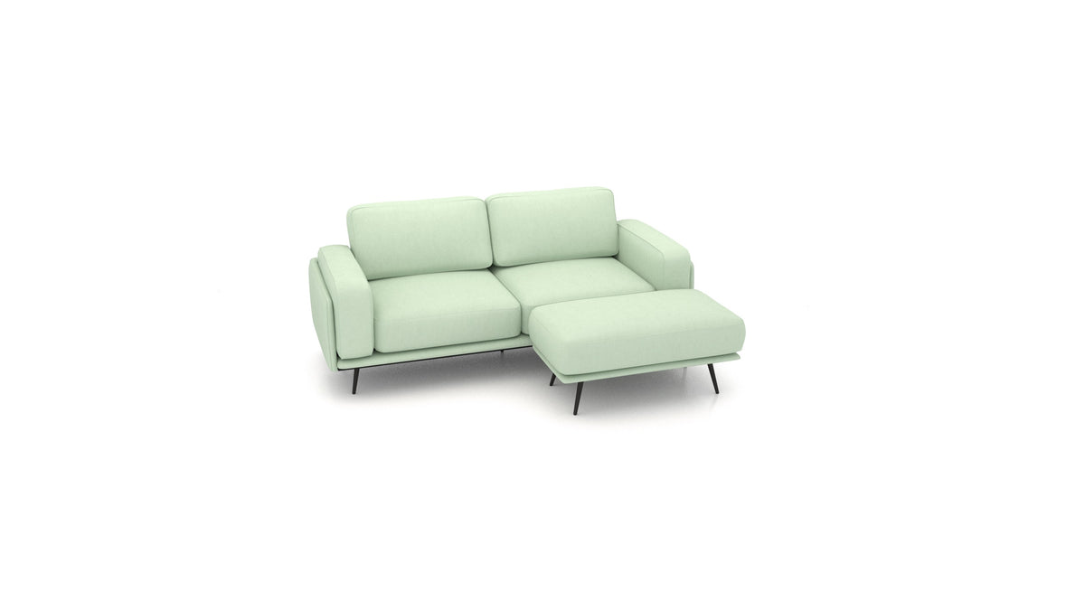 OIKO S, modulares Sofa von FEYDOM im Stoff Mollia FF-18 Mint