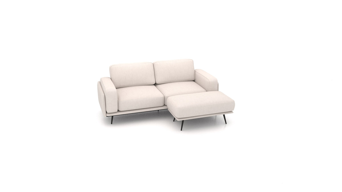 OIKO S, modulares Sofa von FEYDOM im Stoff Mollia HC-04 White