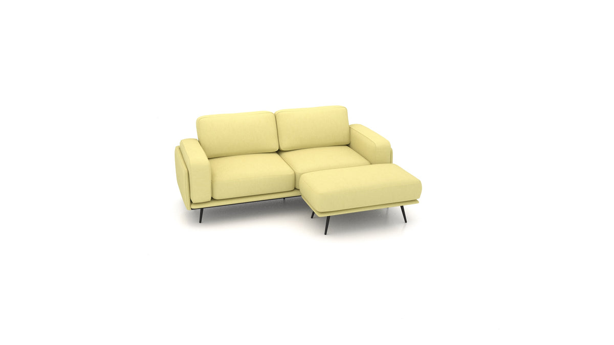 OIKO S, modulares Sofa von FEYDOM im Stoff Mollia HC-09 Grass Green
