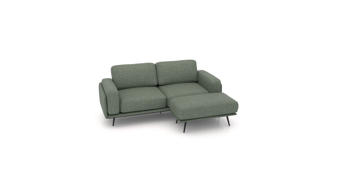 OIKO S, modulares Sofa von FEYDOM im Stoff Icon IC-39 Forest