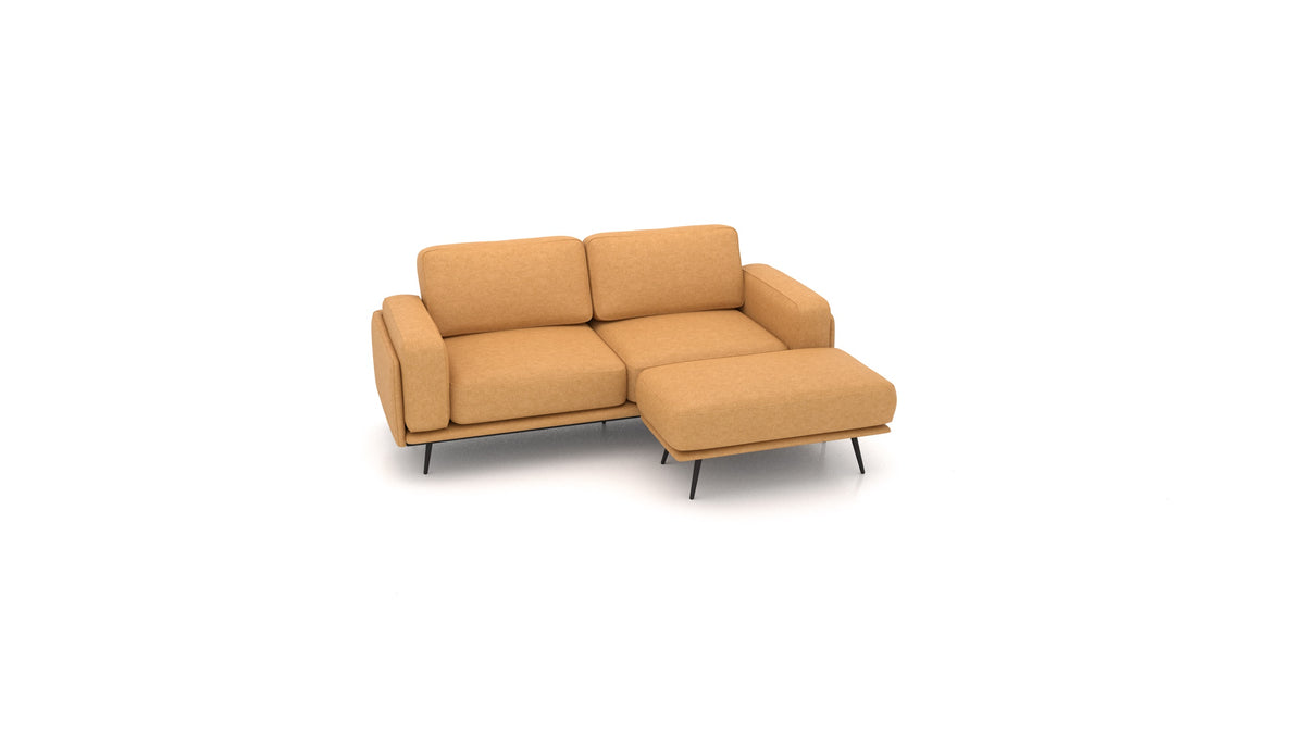 OIKO S, modulares Sofa von FEYDOM im Stoff Icon IC-45 Antic Gold