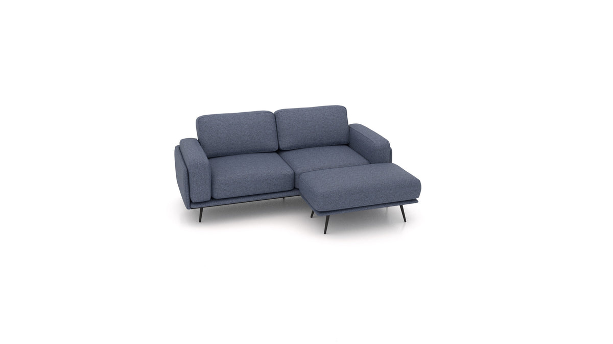 OIKO S, modulares Sofa von FEYDOM im Stoff Icon IC-79 Deep Blue