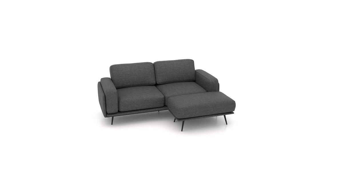 OIKO S, modulares Sofa von FEYDOM im Stoff Icon IC-99 Umbra