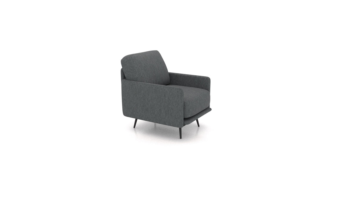 OIKO Sessel+, Sofa-Modul von FEYDOM im Stoff Astra AT-88 Dark Grey