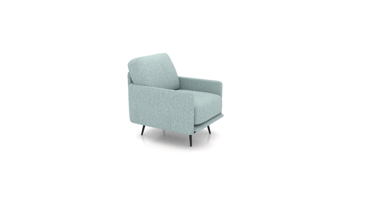 OIKO Sessel+, Sofa-Modul von FEYDOM im Stoff Alure DE-75 Pastel Blue