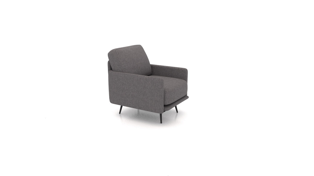 OIKO Sessel+, Sofa-Modul von FEYDOM im Stoff Velare ET-12 Dark Grey