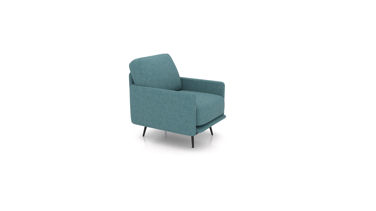 OIKO Sessel+, Sofa-Modul von FEYDOM im Stoff Velare ET-16 Turquoise