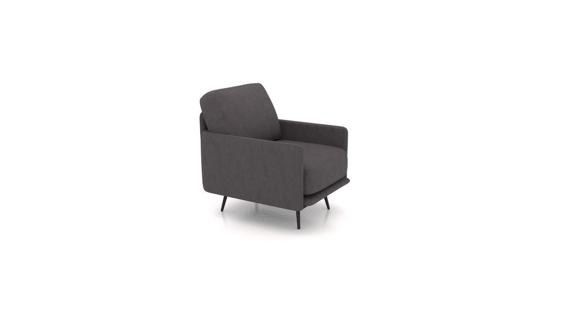 OIKO Sessel+, Sofa-Modul von FEYDOM im Stoff Mollia FF-12 Dark Grey