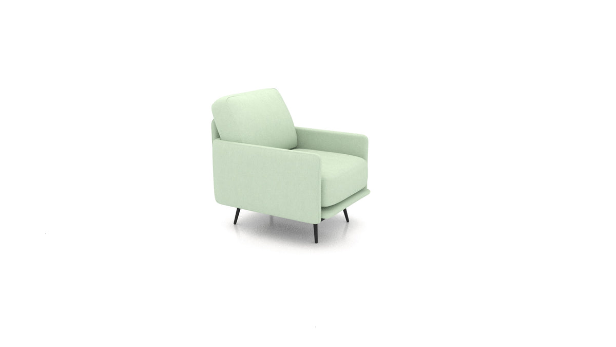OIKO Sessel+, Sofa-Modul von FEYDOM im Stoff Mollia FF-18 Mint