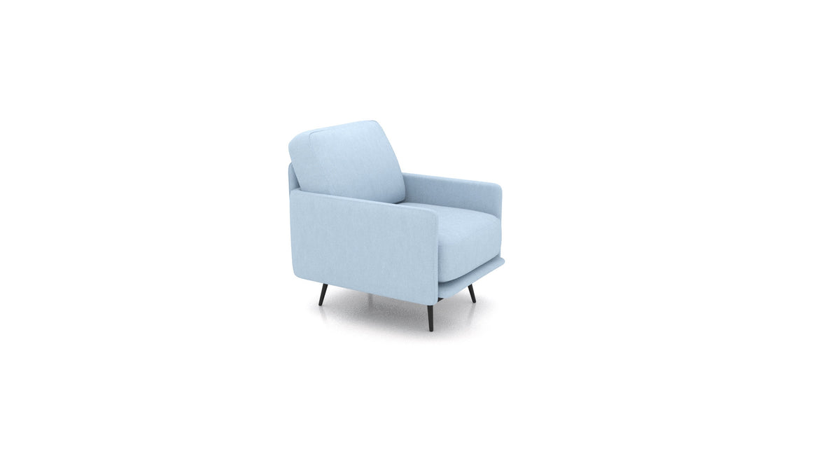 OIKO Sessel+, Sofa-Modul von FEYDOM im Stoff Mollia FF-19 Pastel Blue