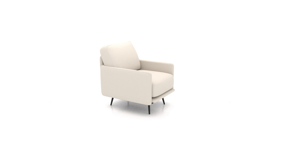 OIKO Sessel+, Sofa-Modul von FEYDOM im Stoff Heim HM-03 White