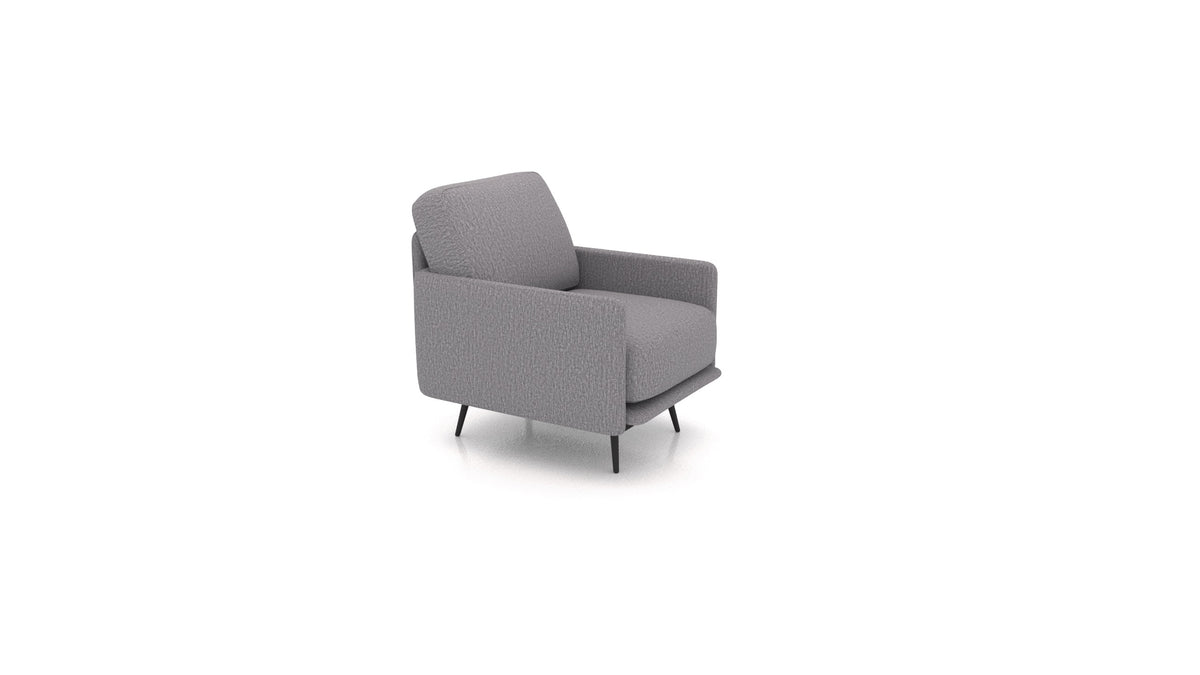 OIKO Sessel+, Sofa-Modul von FEYDOM im Stoff Heim HM-95 Medium Grey