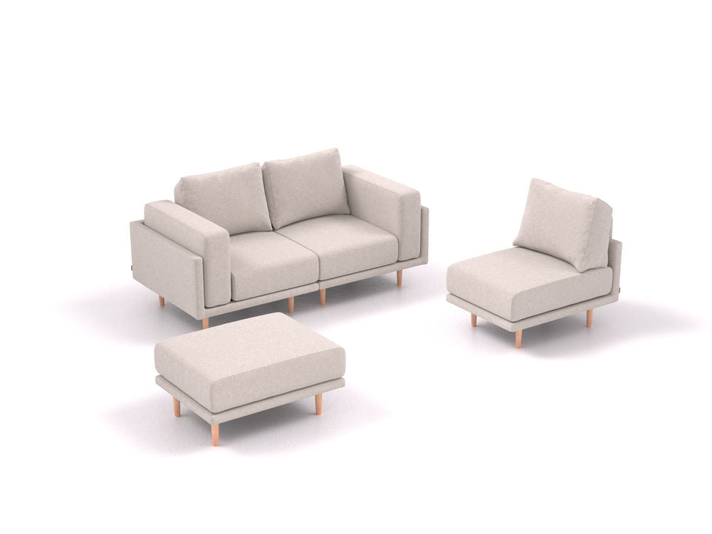 Clooods &ndash; Zweisitzer + Sessel + Hocker