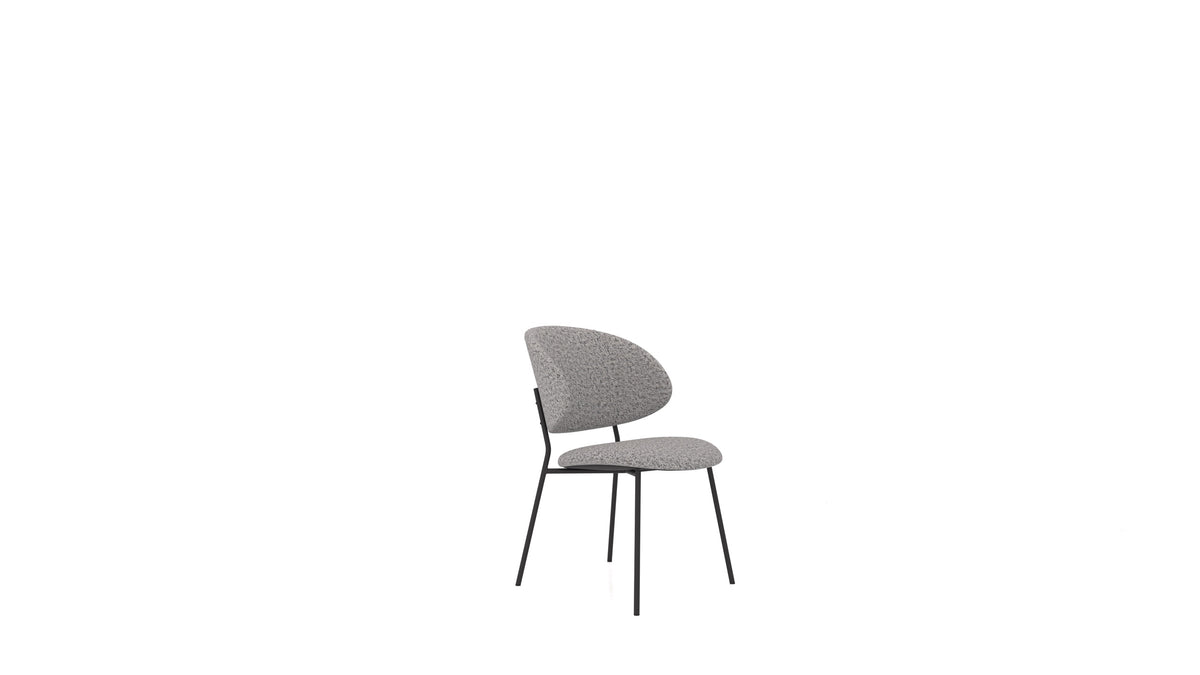 Stuhl ST-2, Hocker von FEYDOM im Stoff Hygge HG-92 Medium Grey