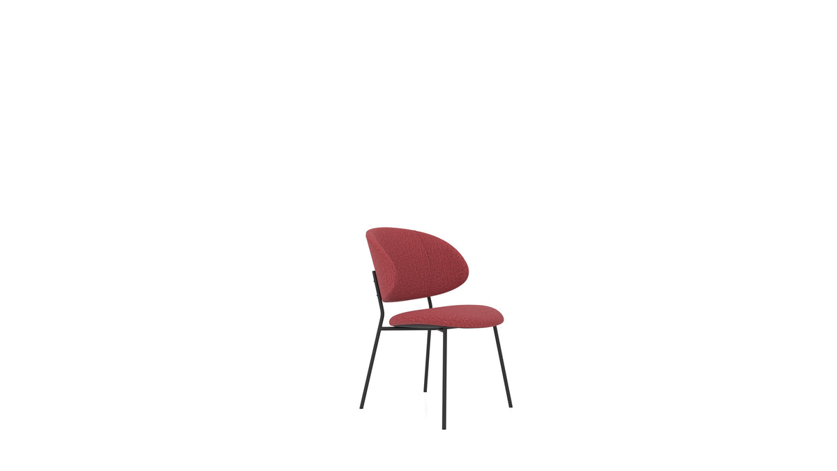 Stuhl ST-2, Hocker von FEYDOM im Stoff Heim HM-58 Cherry
