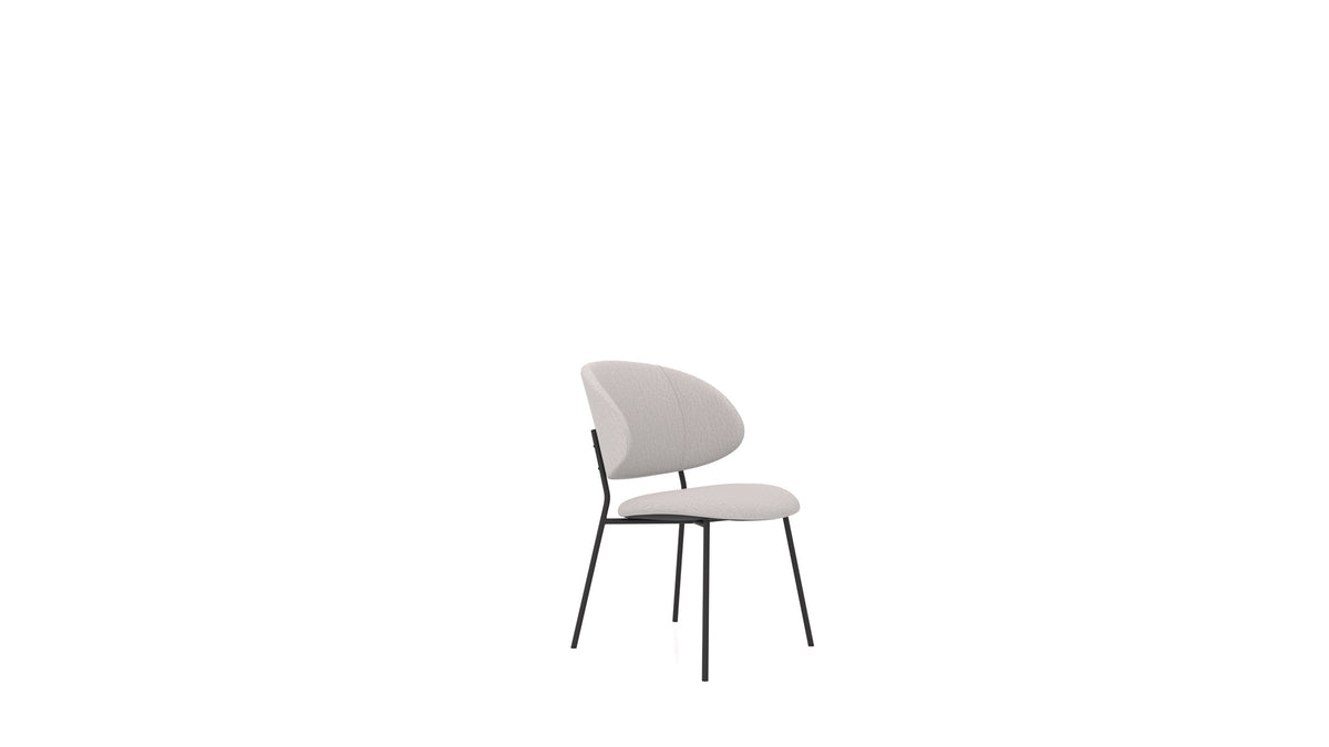 Stuhl ST-2, Hocker von FEYDOM im Stoff Heim HM-86 Light Grey