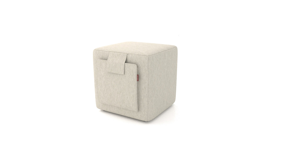 Tuck, Hocker von FEYDOM im Stoff Astra AT-80 Light Grey