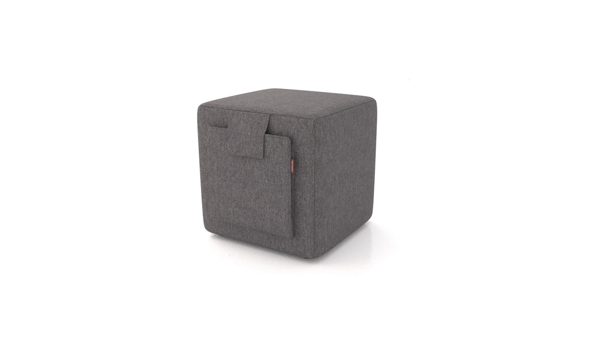 Tuck, Hocker von FEYDOM im Stoff Velare ET-12 Dark Grey