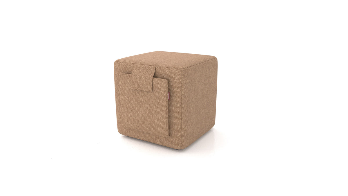 Tuck, Hocker von FEYDOM im Stoff Velare ET-24 Cappuccino