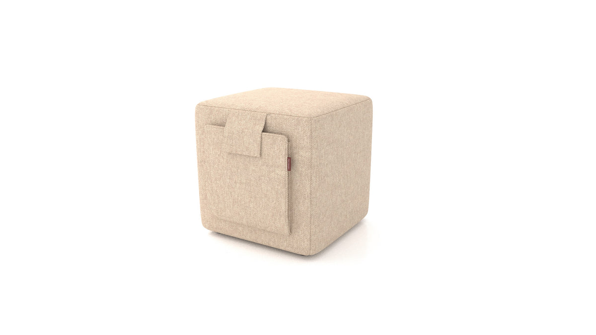 Tuck, Hocker von FEYDOM im Stoff Velare ET-99 Latte