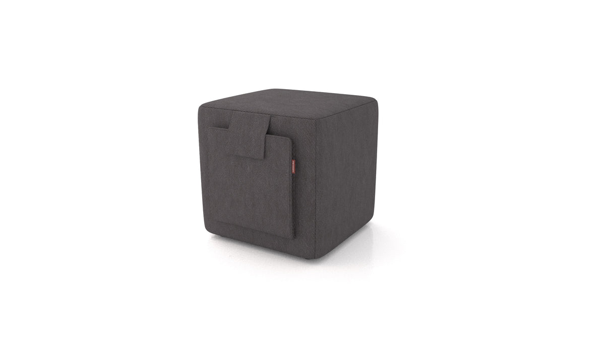 Tuck, Hocker von FEYDOM im Stoff Mollia FF-12 Dark Grey