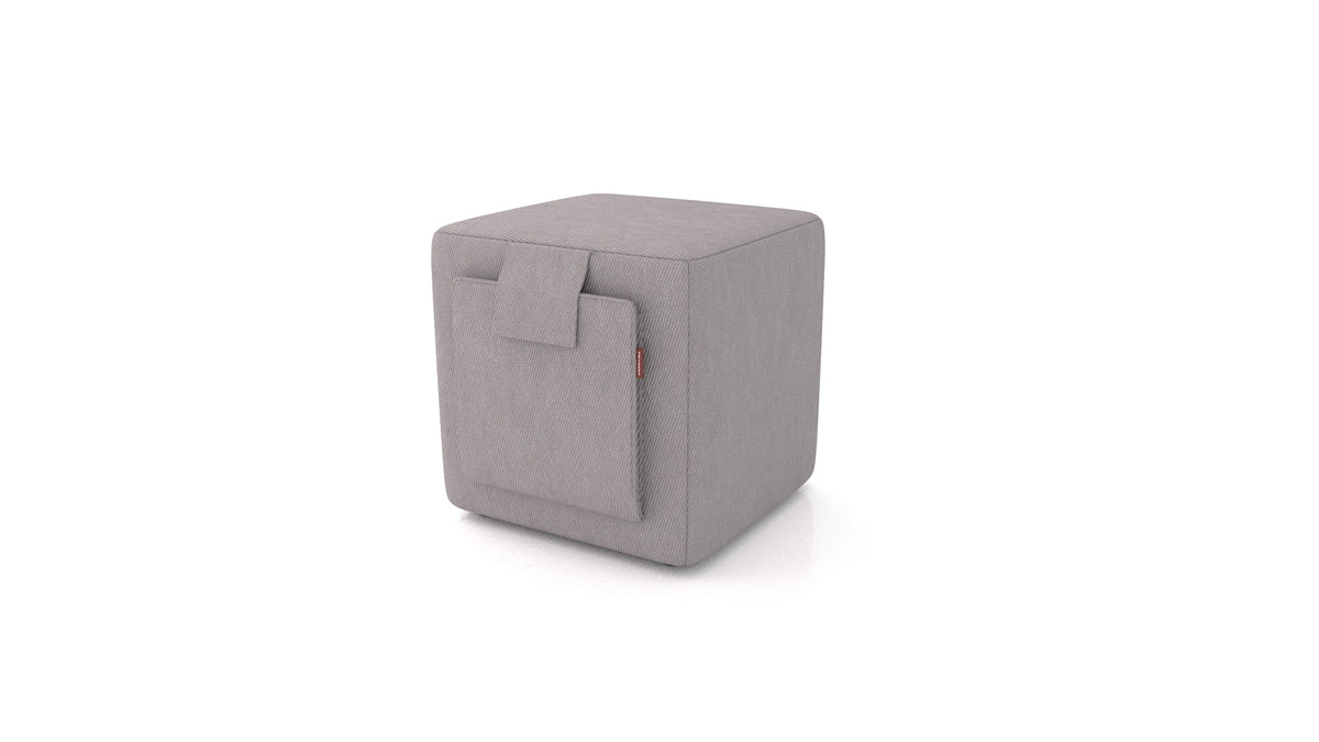 Tuck, Hocker von FEYDOM im Stoff Mollia FF-14 Middle Grey