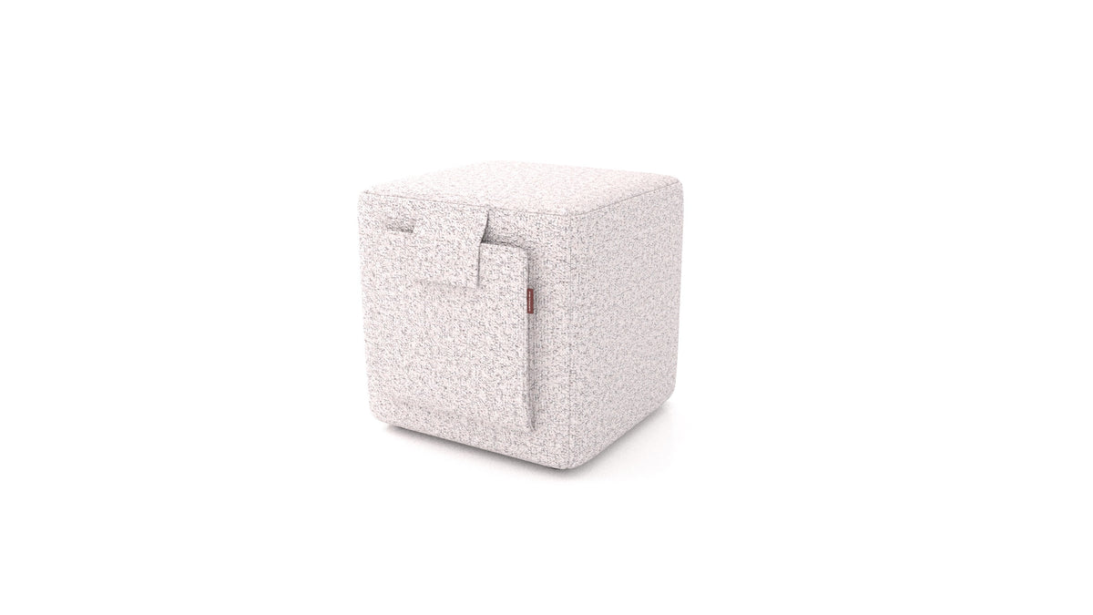 Tuck, Hocker von FEYDOM im Stoff Hygge HG-09 Light Grey
