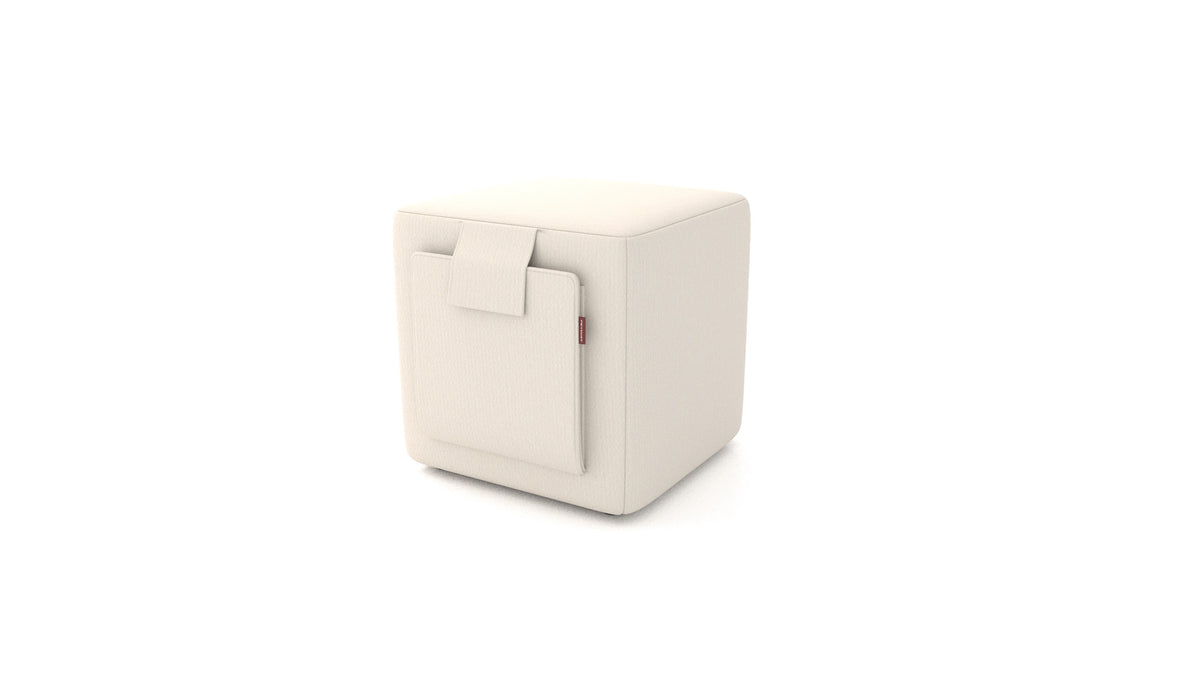 Tuck, Hocker von FEYDOM im Stoff Heim HM-03 White