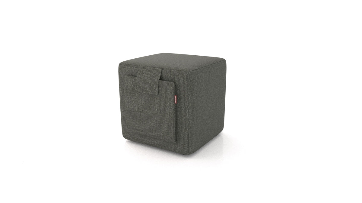 Tuck, Hocker von FEYDOM im Stoff Heim HM-98 Dark Grey